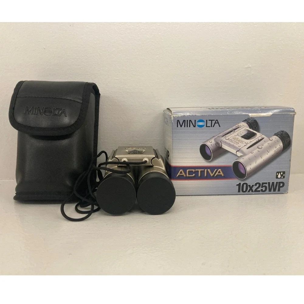 Minolta Activa Compact Binoculars 10x25 WP 5 Weatherproof Field Glass Bird Watch